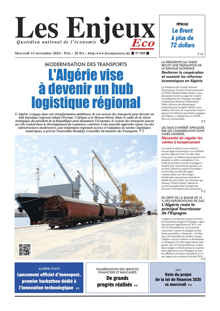 Une du journal Les Enjeux Eco numéro 508