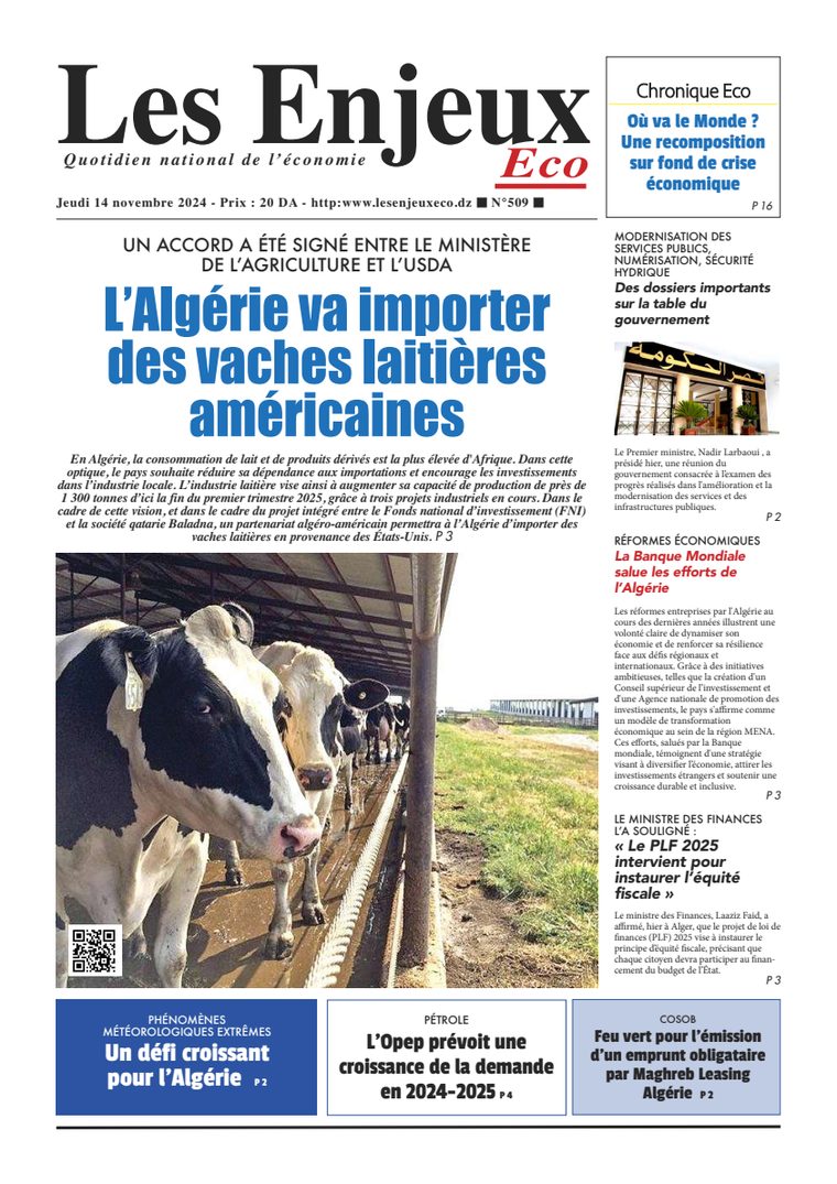 Une du journal Les Enjeux Eco numéro 509