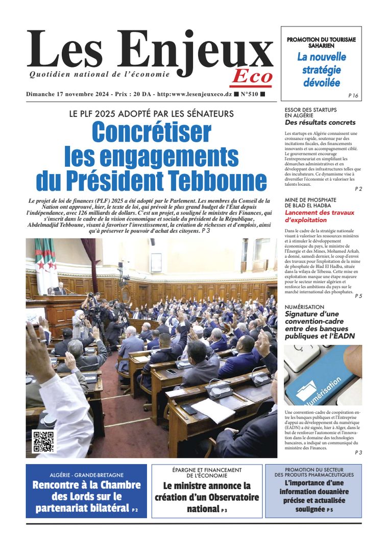 Une du journal Les Enjeux Eco numéro 510