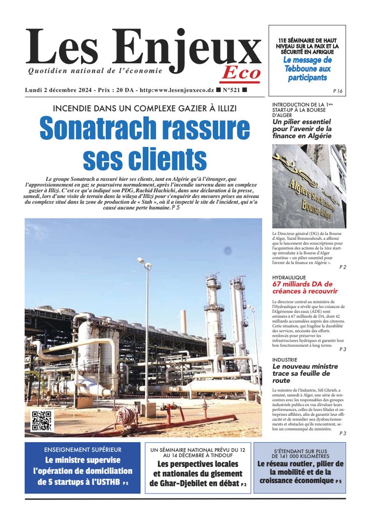 Une du journal Les Enjeux Eco numéro 521