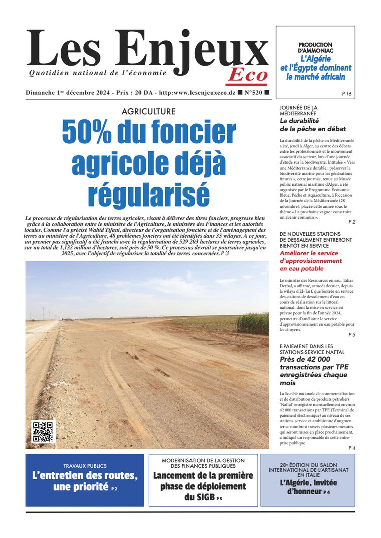 Une du journal Les Enjeux Eco numéro 521