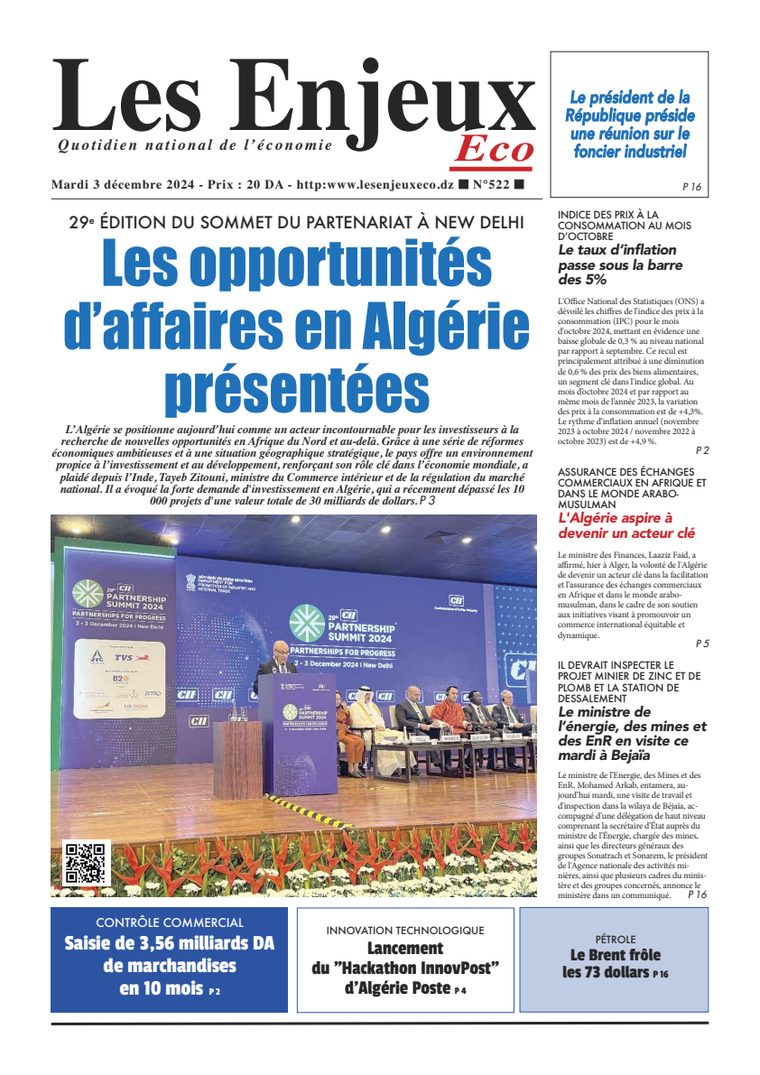 Une du journal Les Enjeux Eco numéro 522