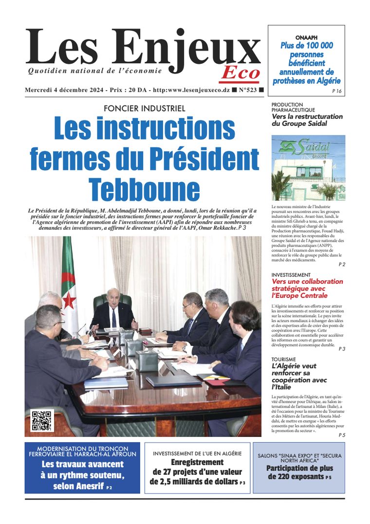 Une du journal Les Enjeux Eco numéro 523