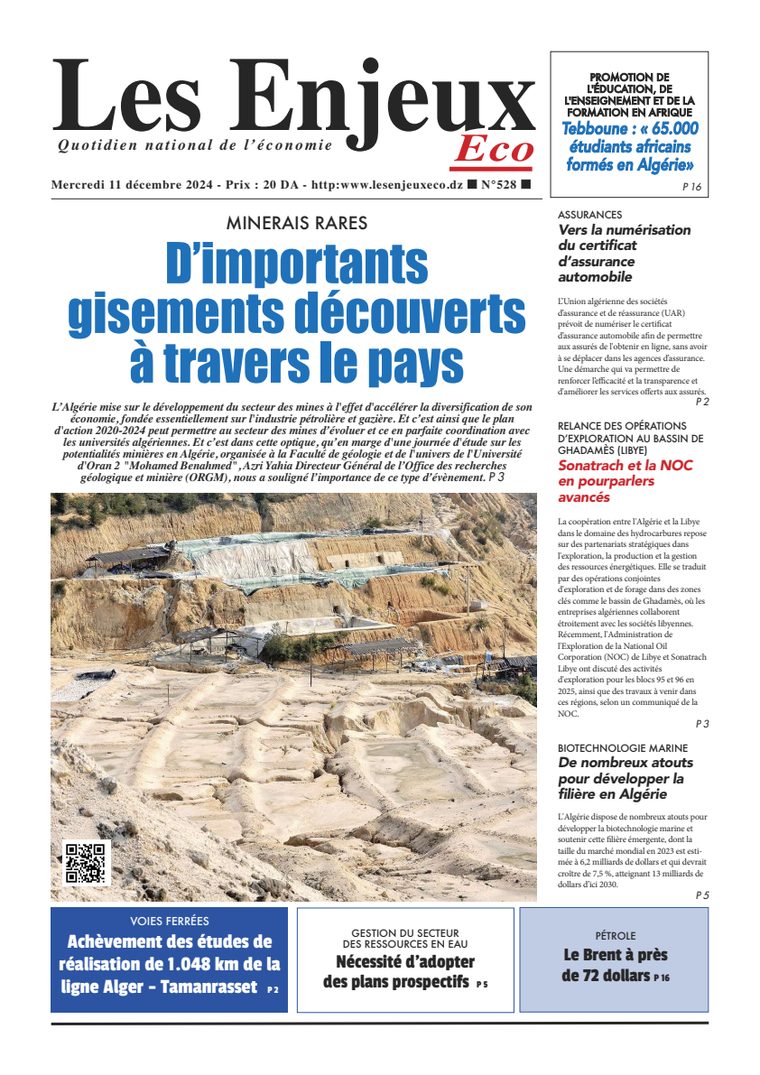 Une du journal Les Enjeux Eco numéro 528