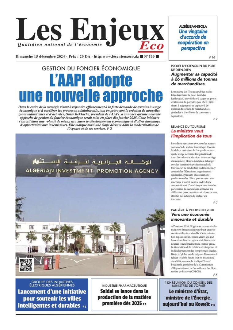 Une du journal Les Enjeux Eco numéro 530