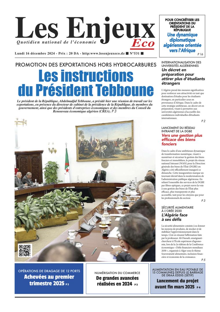 Une du journal Les Enjeux Eco numéro 531