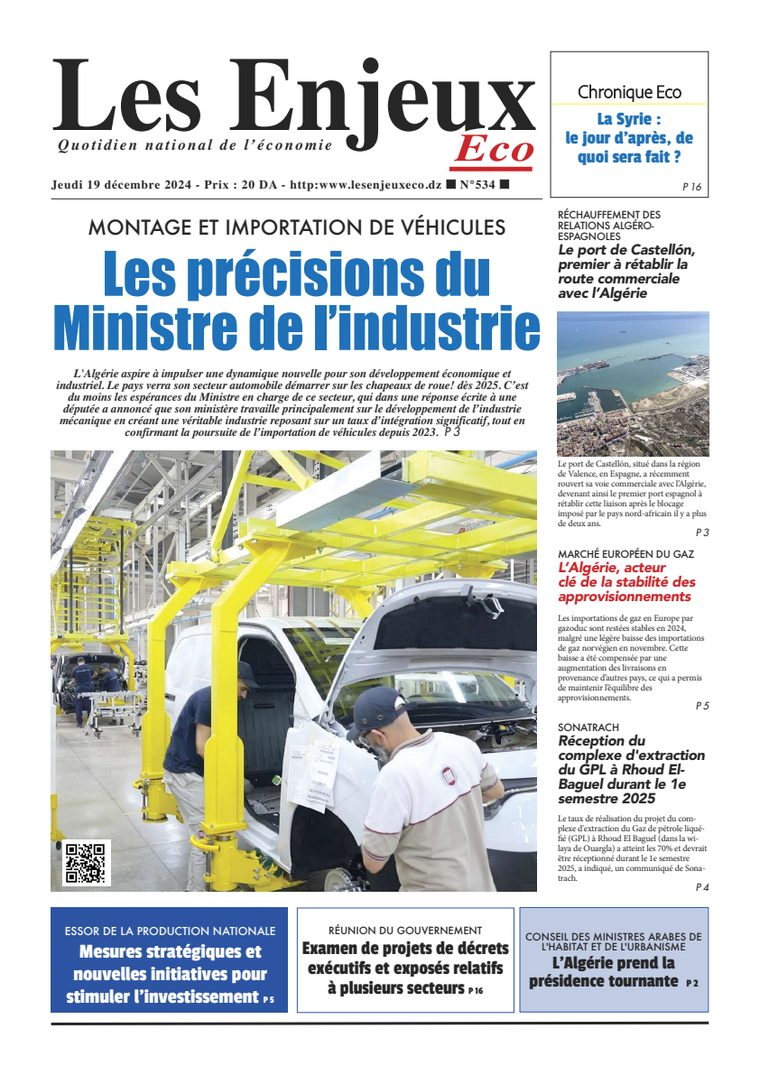 Une du journal Les Enjeux Eco numéro 534