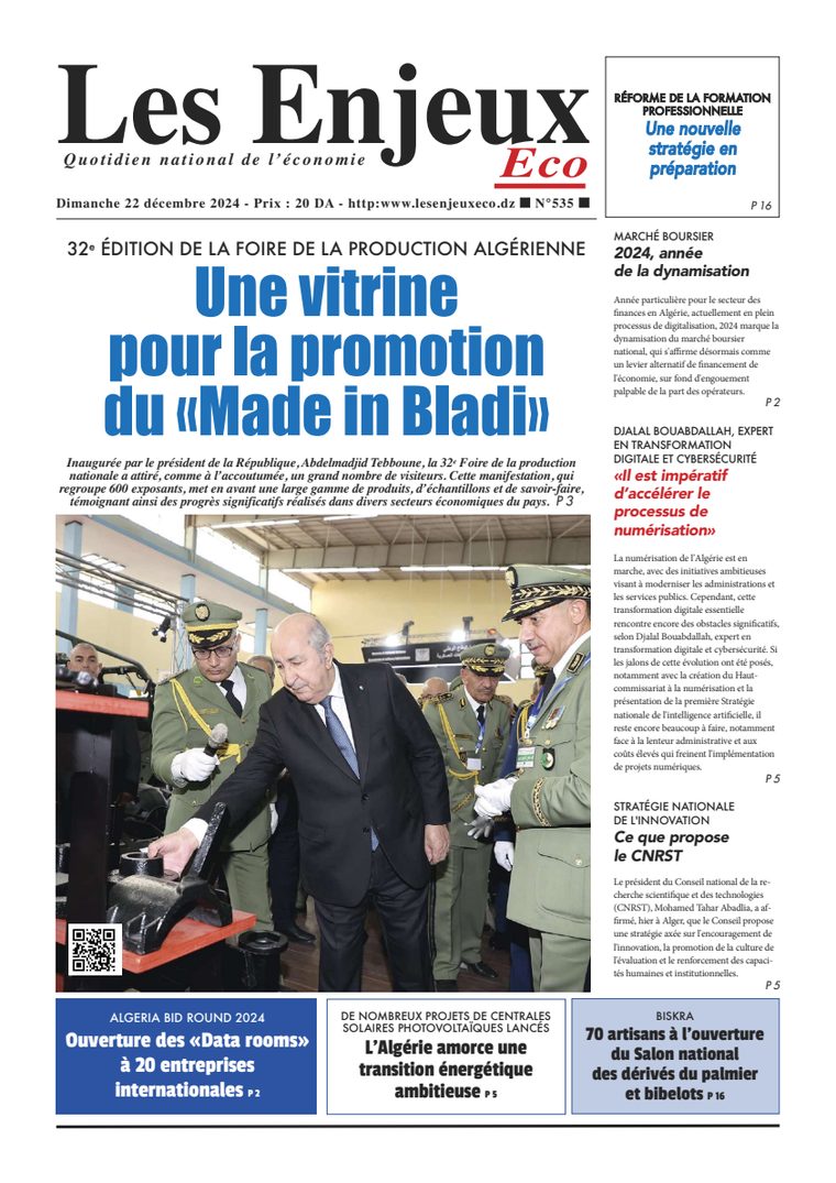 Une du journal Les Enjeux Eco numéro 535
