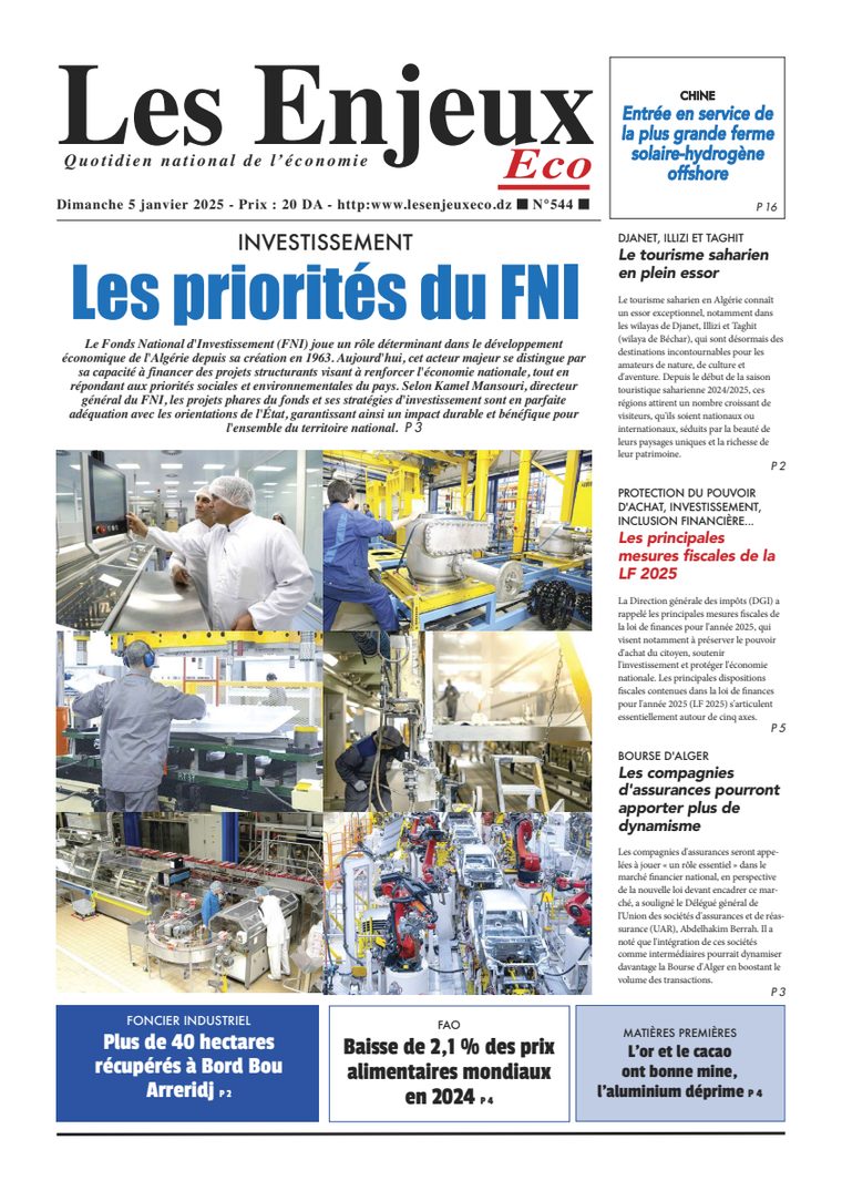 Une du journal Les Enjeux Eco numéro 544