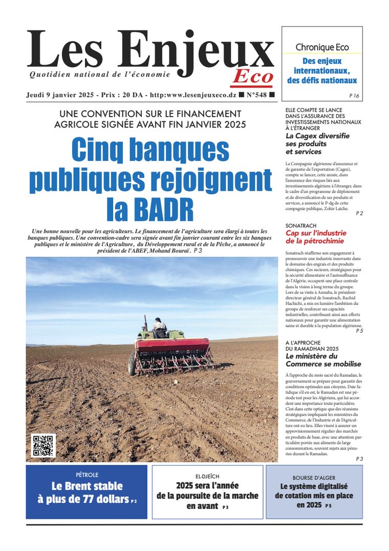 Une du journal Les Enjeux Eco numéro 548