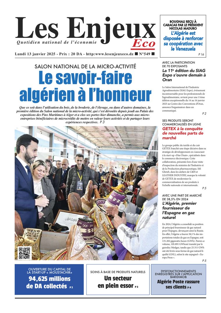 Une du journal Les Enjeux Eco numéro 549