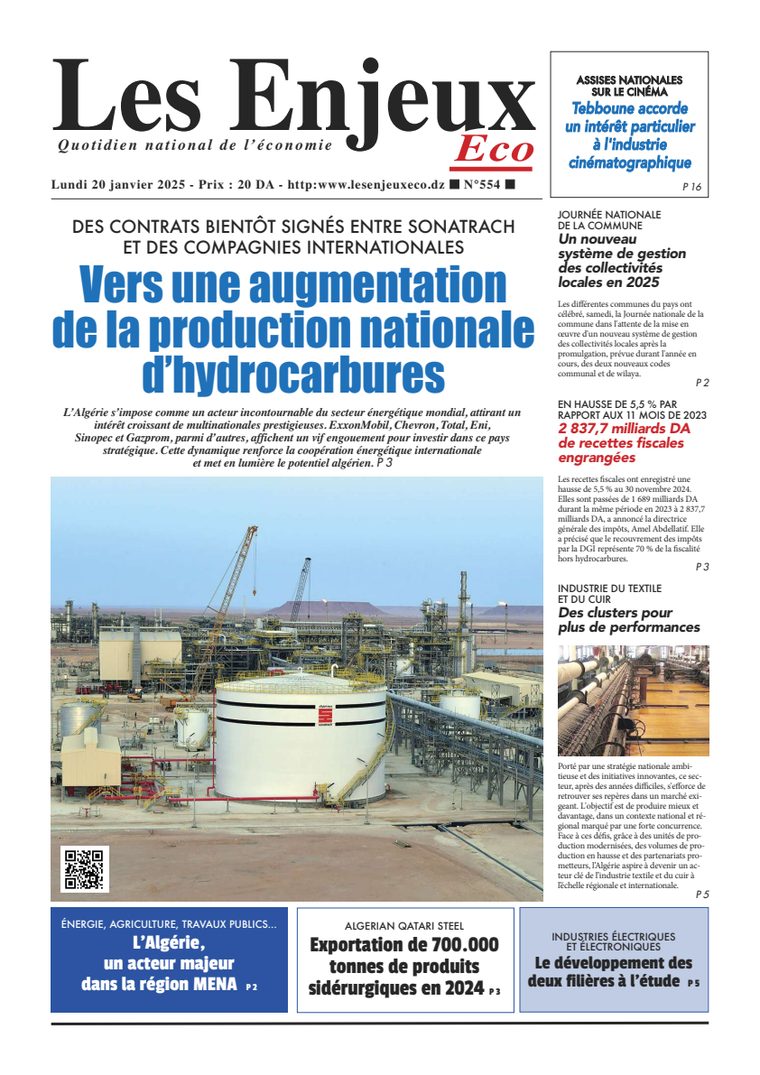 Une du journal Les Enjeux Eco numéro 554