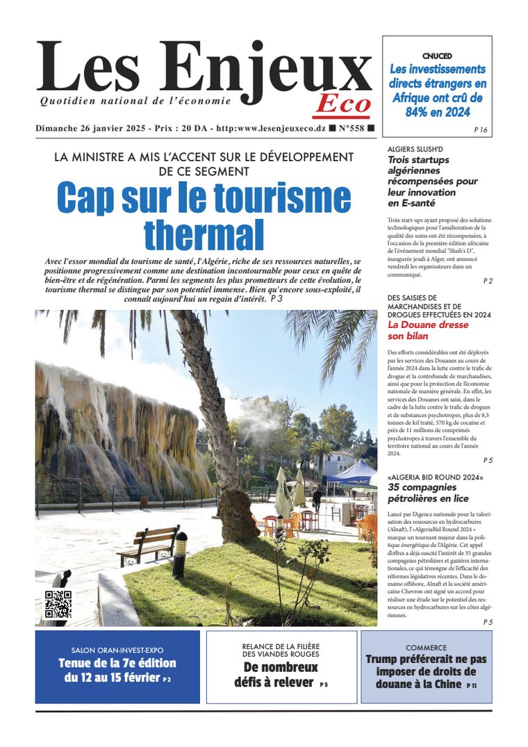 Une du journal Les Enjeux Eco numéro 558