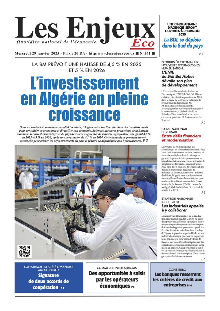 Une du journal Les Enjeux Eco numéro 561