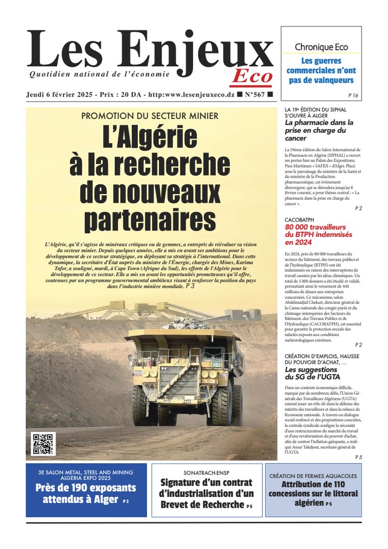 Une du journal Les Enjeux Eco numéro 567