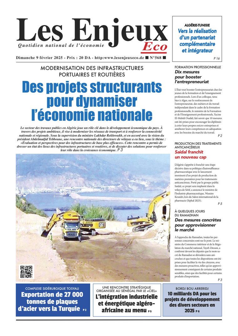 Une du journal Les Enjeux Eco numéro 568