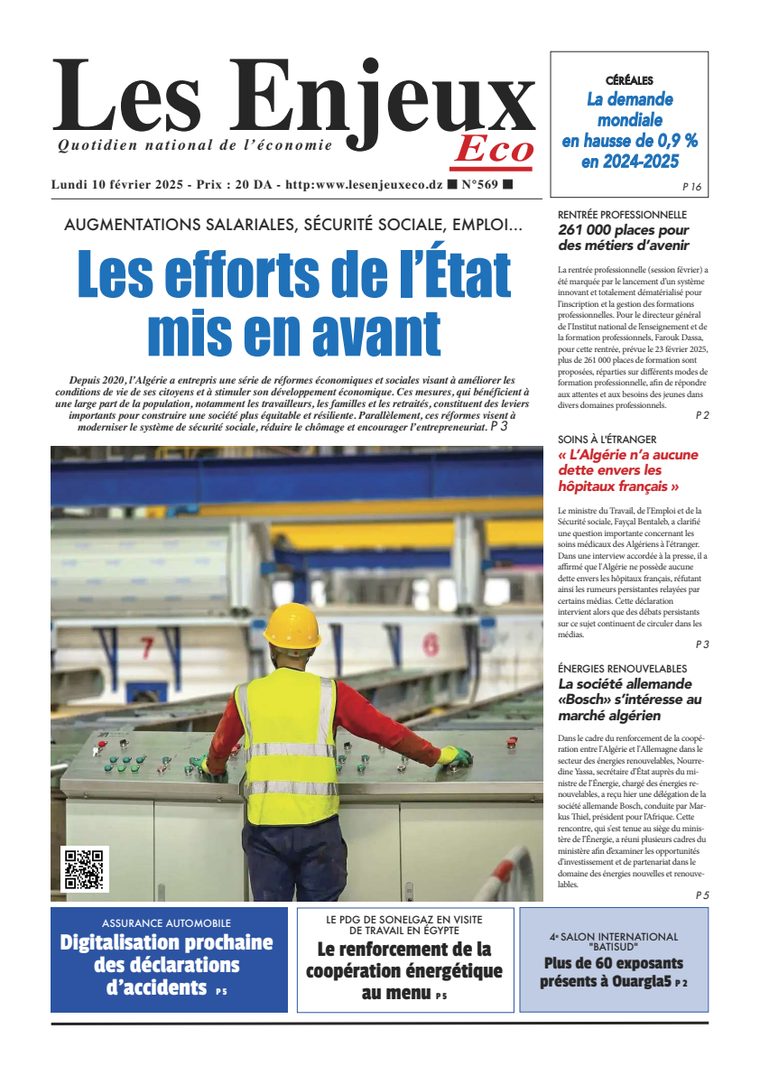 Une du journal Les Enjeux Eco numéro 569
