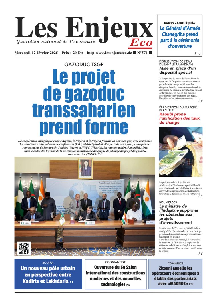 Une du journal Les Enjeux Eco numéro 571