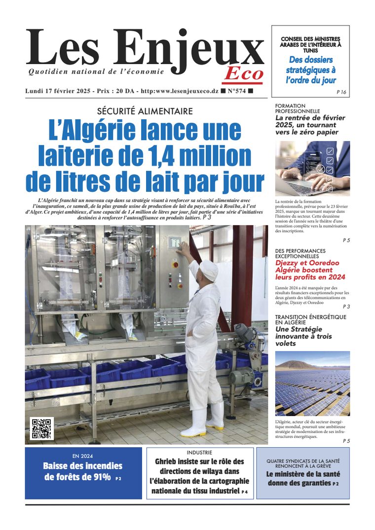 Une du journal Les Enjeux Eco numéro 574