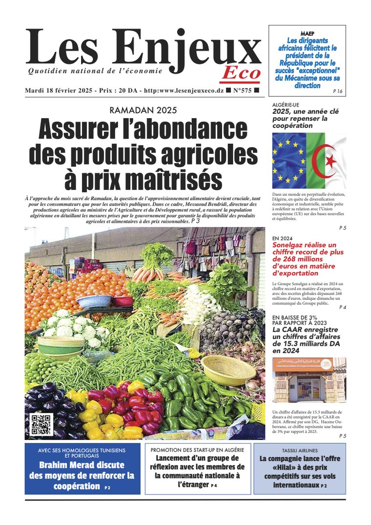 Une du journal Les Enjeux Eco numéro 575
