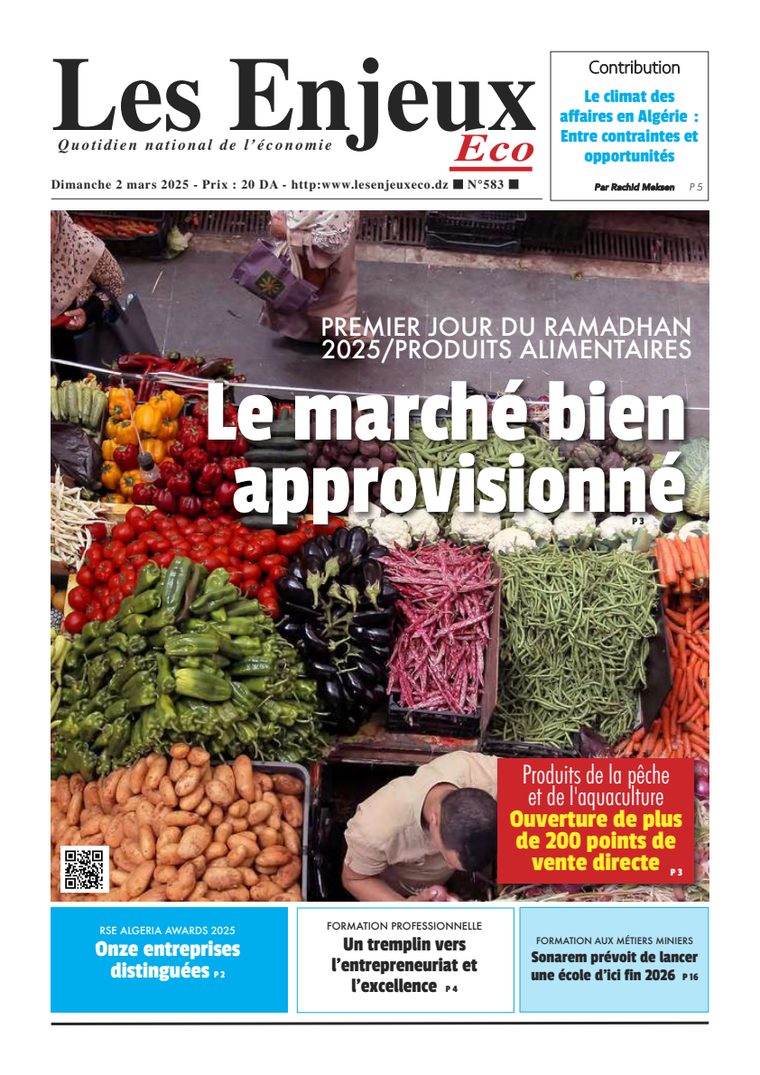 Une du journal Les Enjeux Eco numéro 583