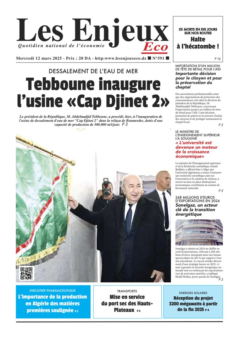 Une du journal Les Enjeux Eco numéro 591