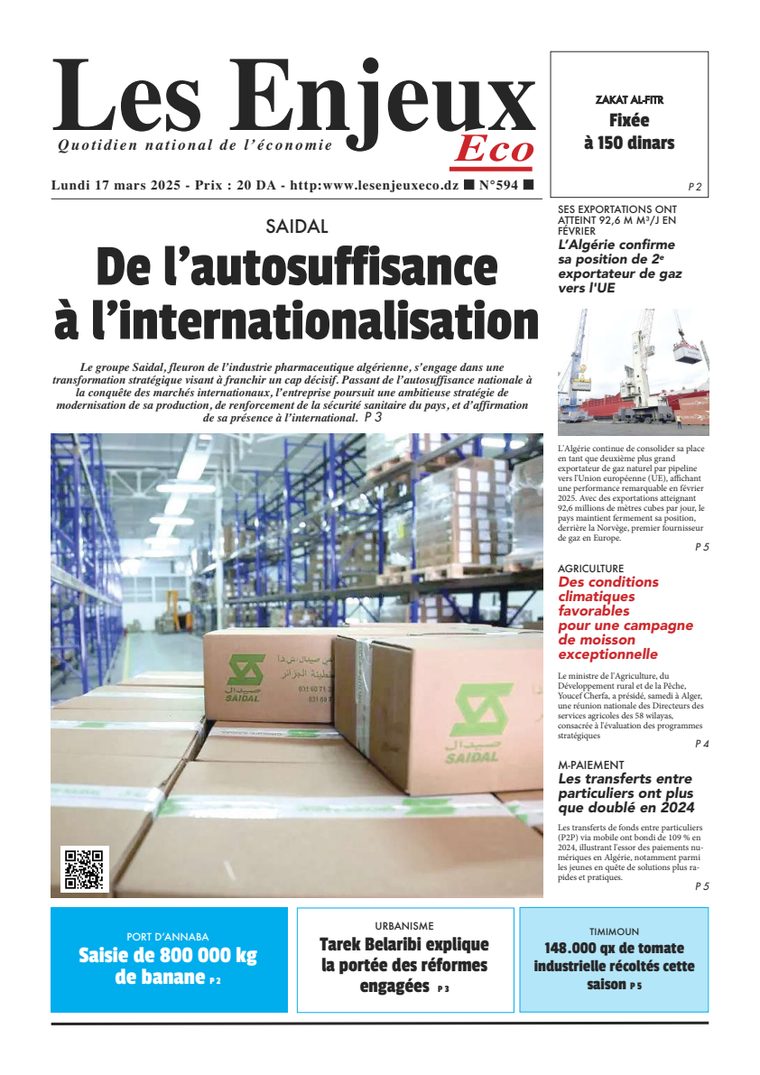 Une du journal Les Enjeux Eco numéro 594