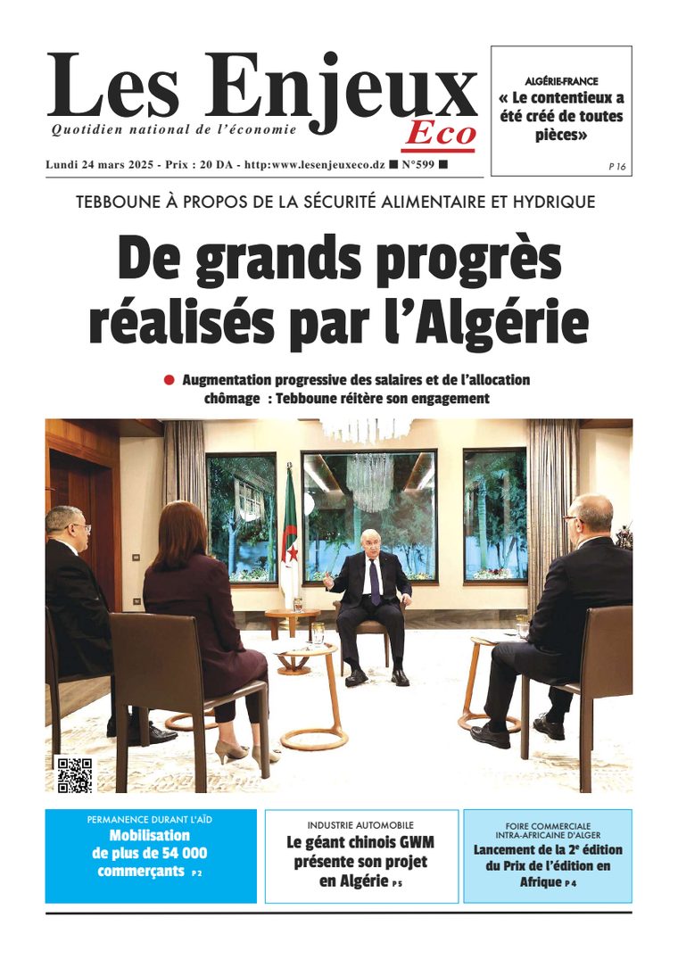 Une du journal Les Enjeux Eco numéro 599
