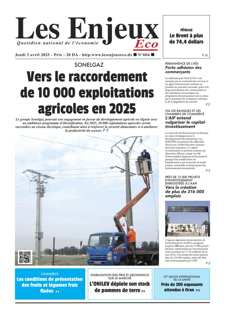 Une du journal Les Enjeux Eco numéro 604