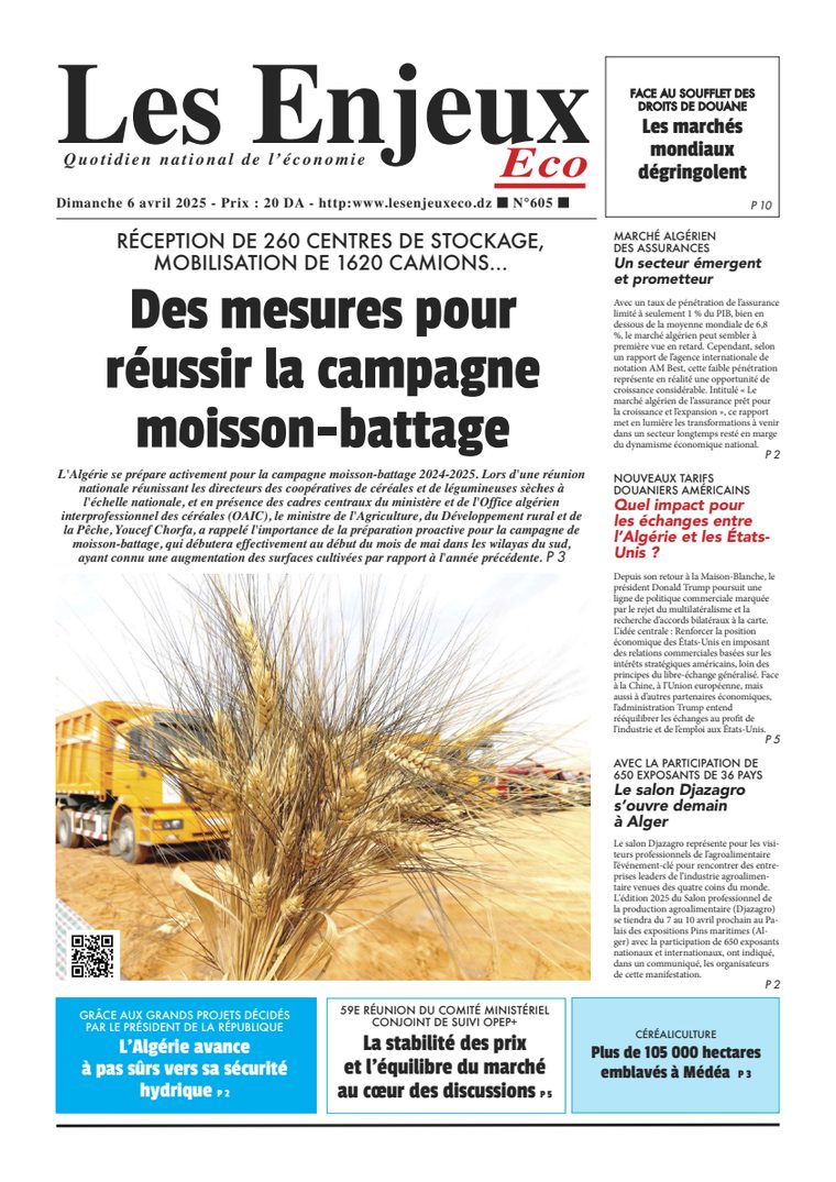 Une du journal Les Enjeux Eco numéro 605