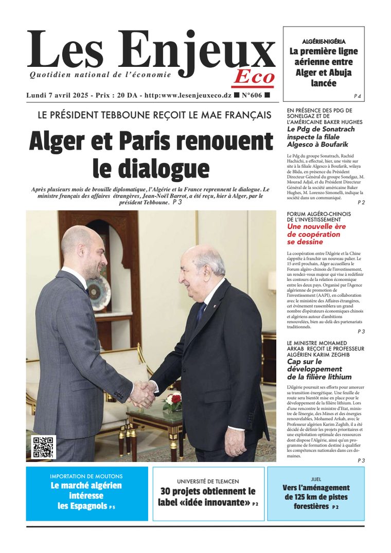 Une du journal Les Enjeux Eco numéro 606