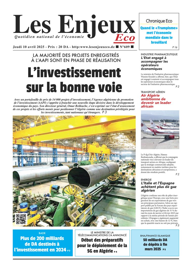 Une du journal Les Enjeux Eco numéro 609