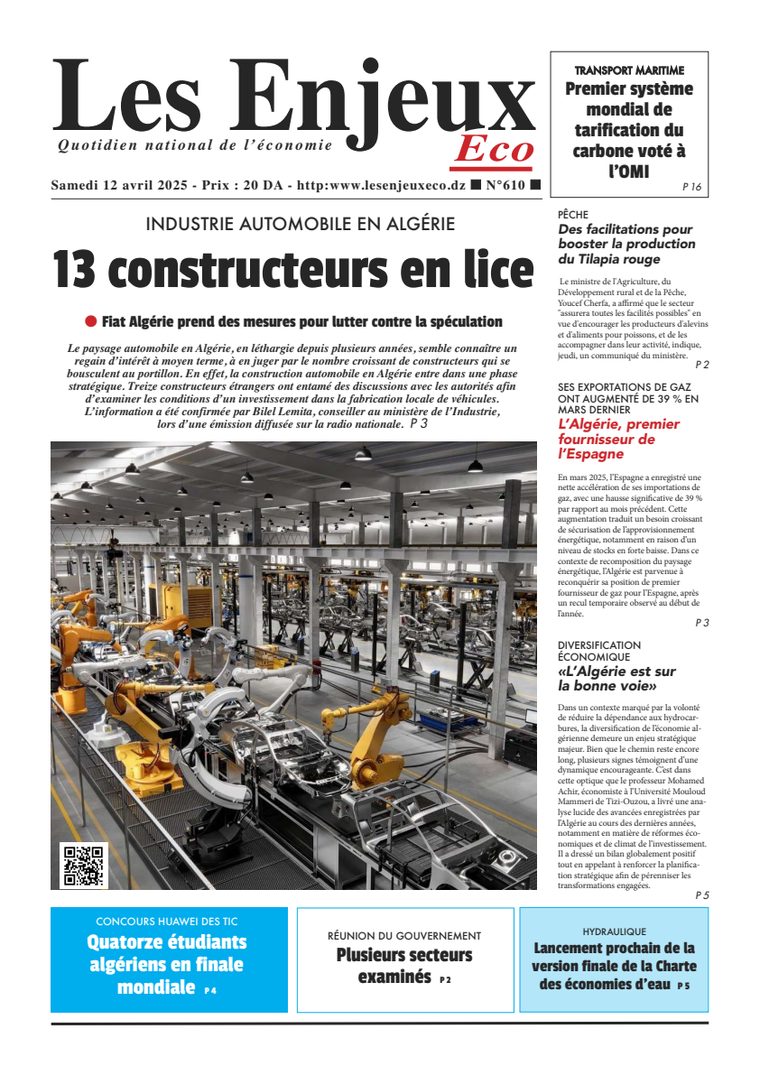 Une du journal Les Enjeux Eco numéro 610