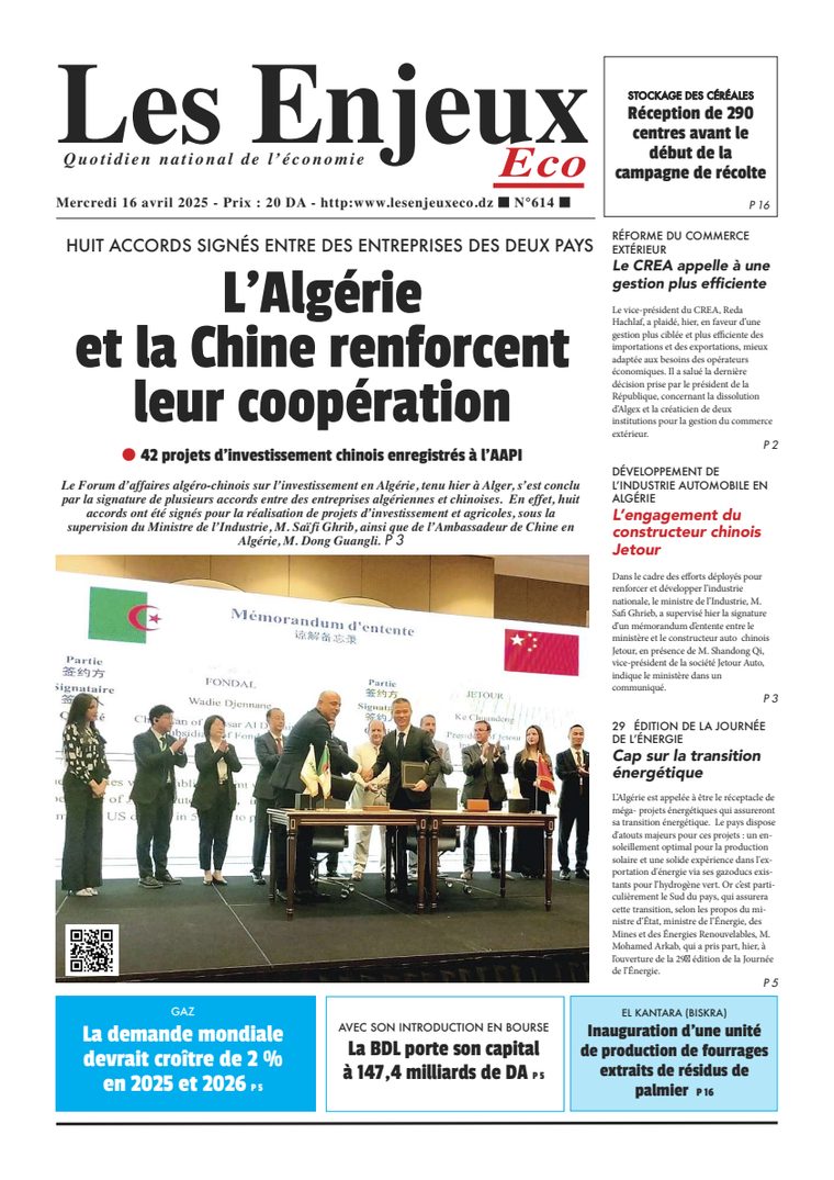 Une du journal Les Enjeux Eco numéro 614