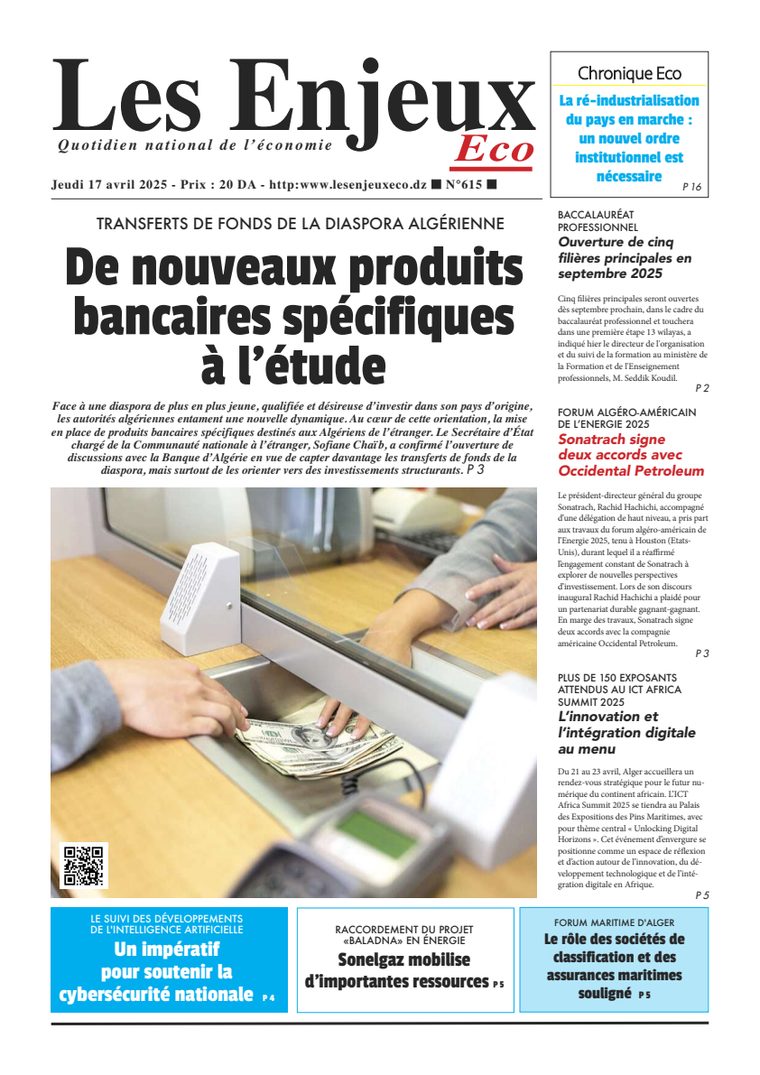 Une du journal Les Enjeux Eco numéro 615