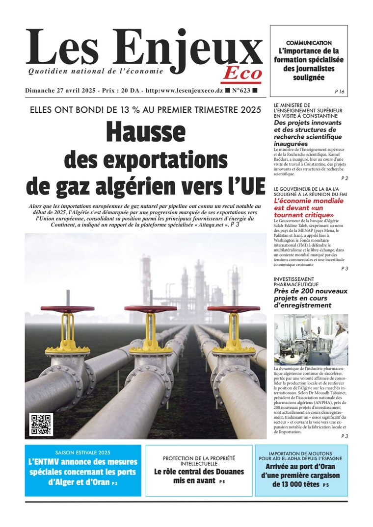 Une du journal Les Enjeux Eco numéro 623