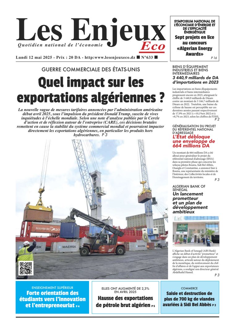 Une du journal Les Enjeux Eco numéro 633