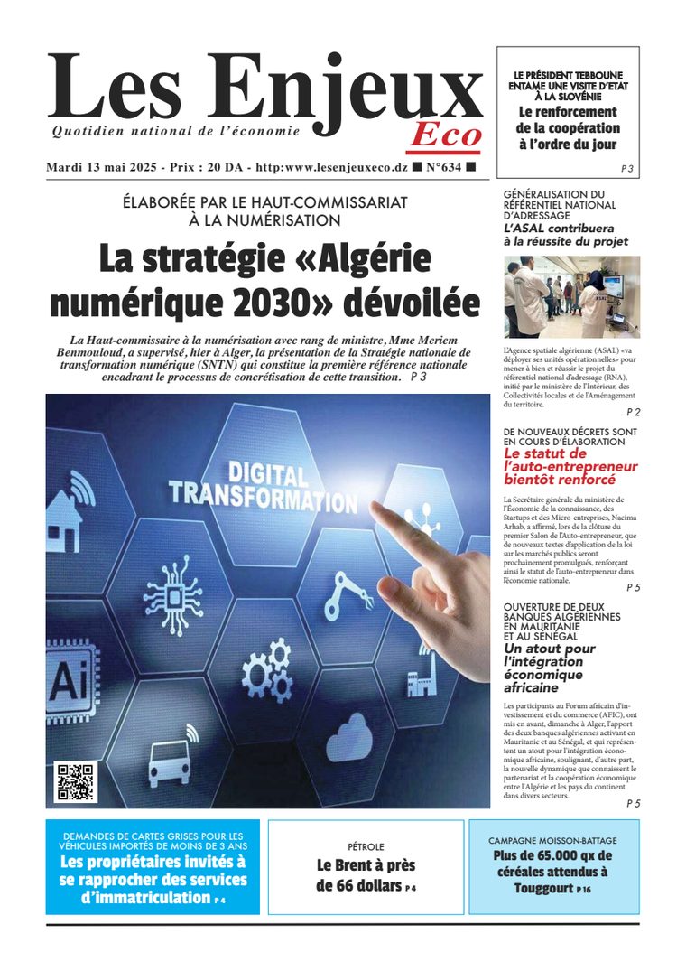 Une du journal Les Enjeux Eco numéro 634