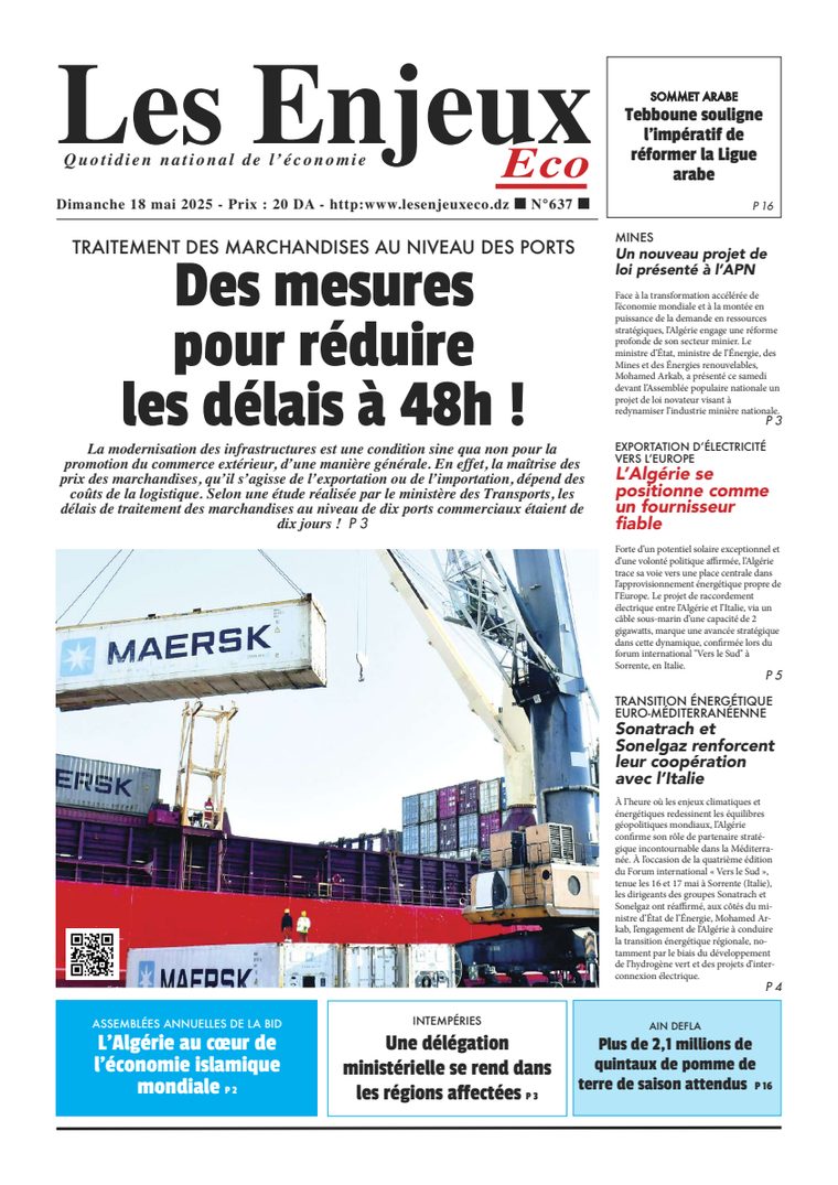 Une du journal Les Enjeux Eco numéro 637