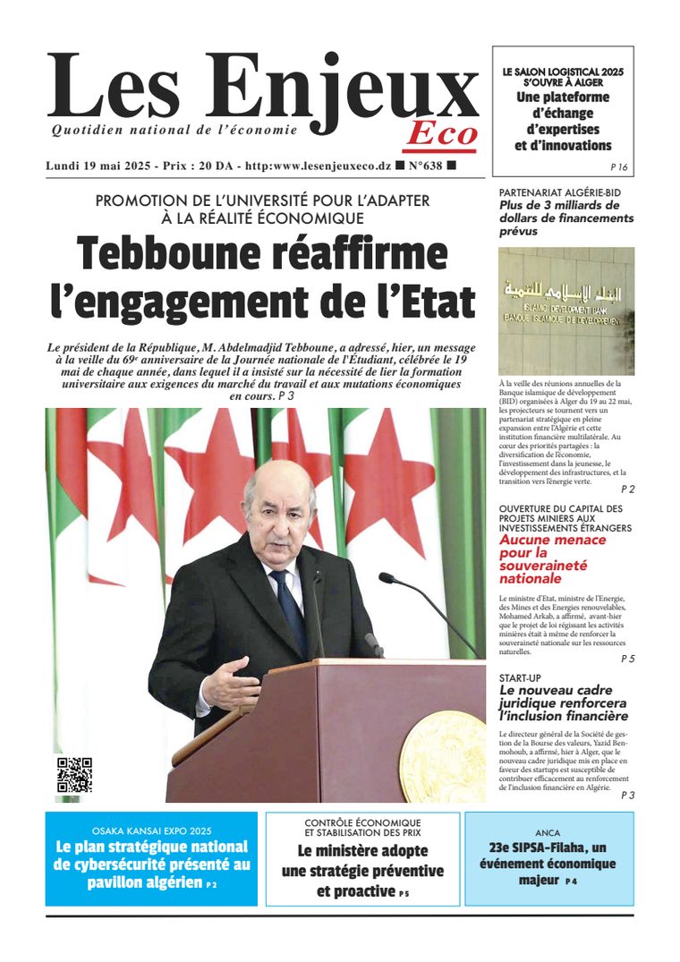Une du journal Les Enjeux Eco numéro 638