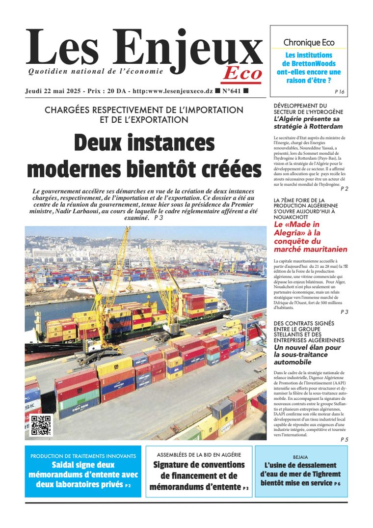 Une du journal Les Enjeux Eco numéro 641