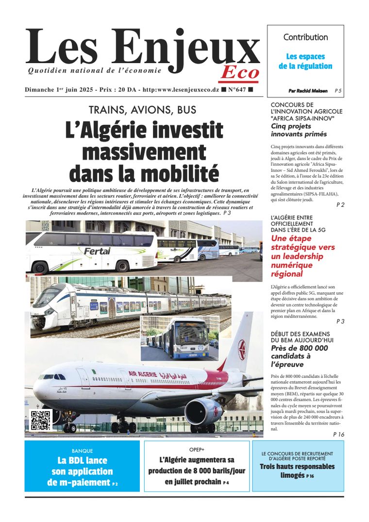 Une du journal Les Enjeux Eco numéro 647