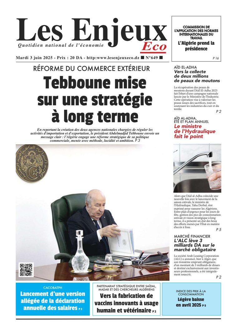 Une du journal Les Enjeux Eco numéro 649