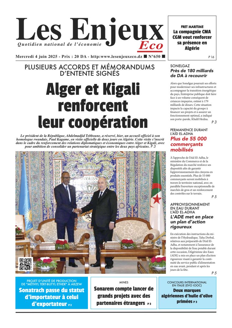 Une du journal Les Enjeux Eco numéro 650