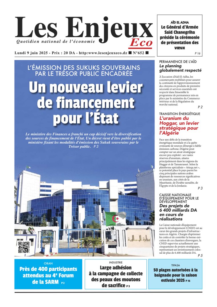 Une du journal Les Enjeux Eco numéro 652