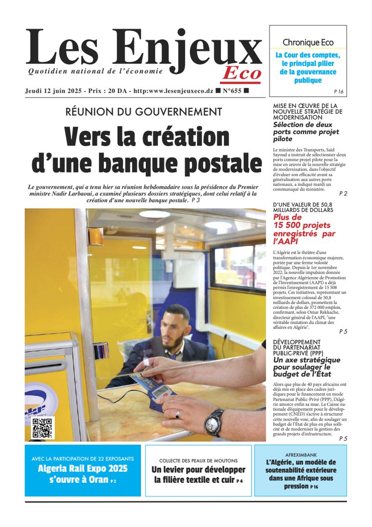 Une du journal Les Enjeux Eco numéro 655