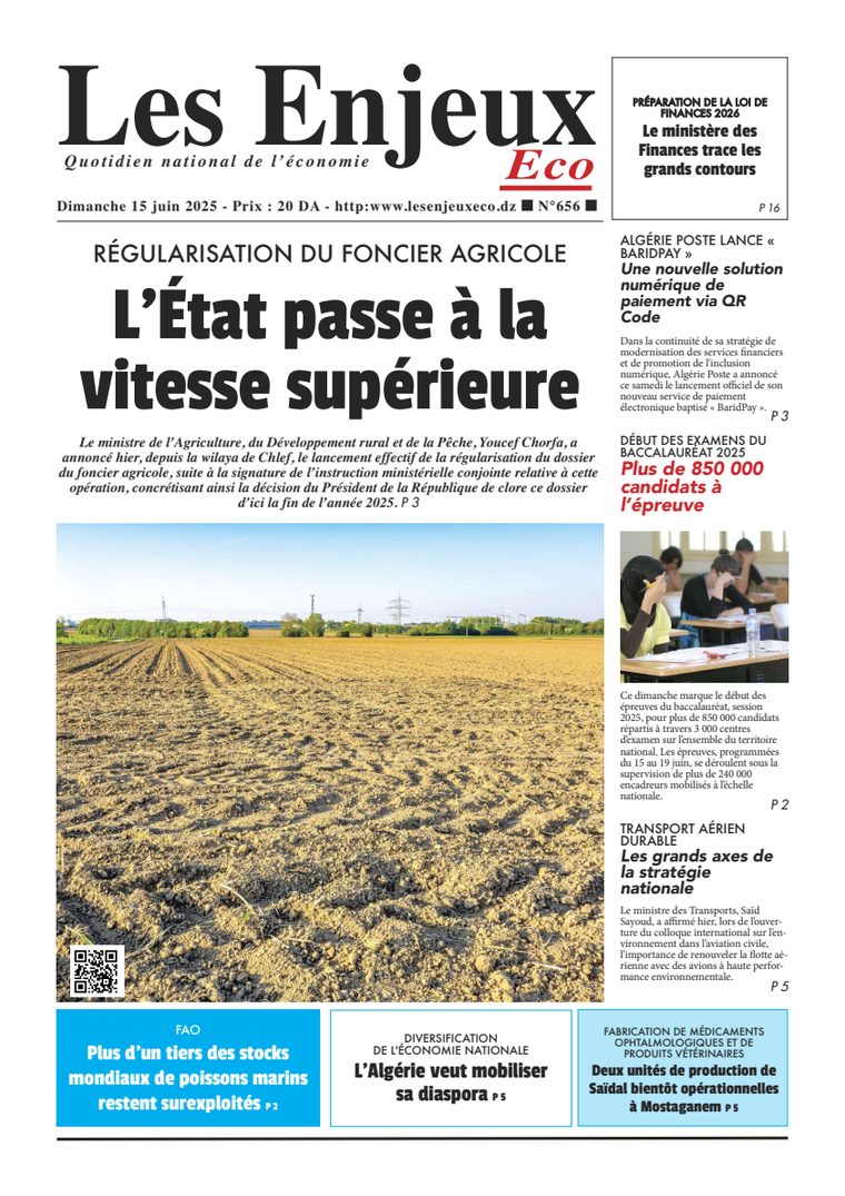 Une du journal Les Enjeux Eco numéro 656