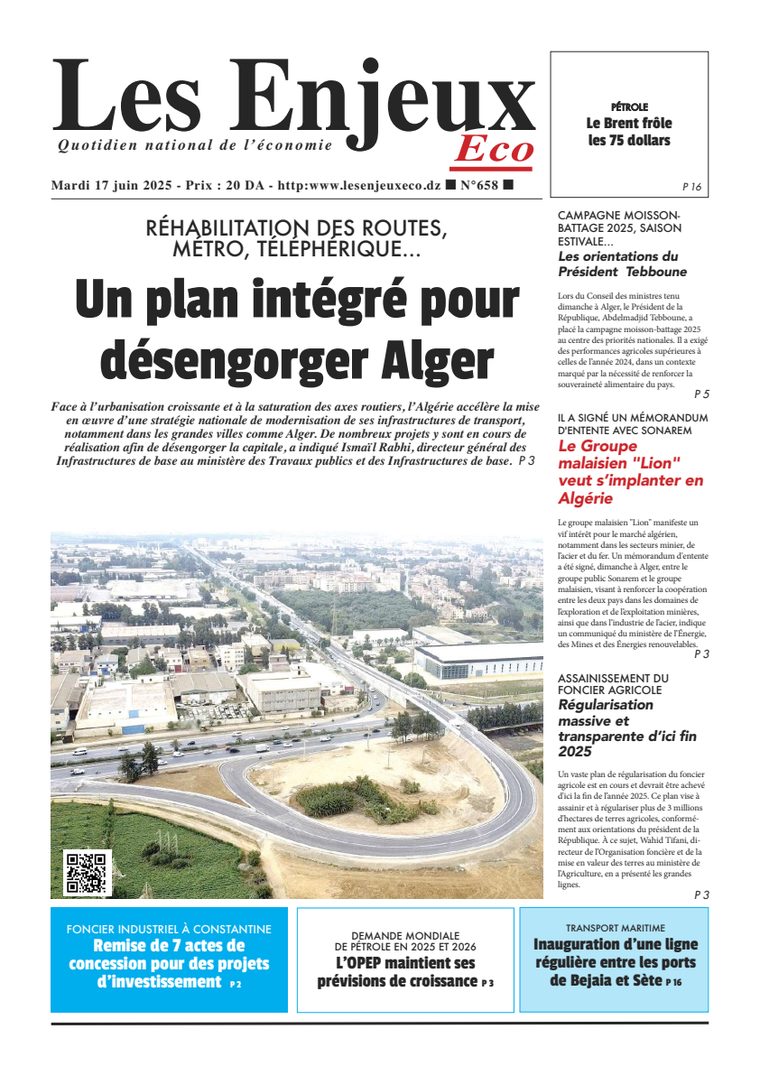 Une du journal Les Enjeux Eco numéro 658