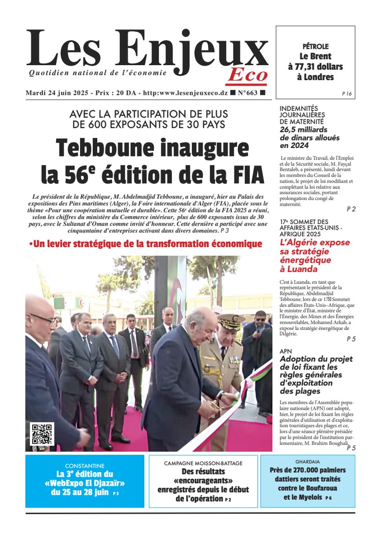 Une du journal Les Enjeux Eco numéro 663