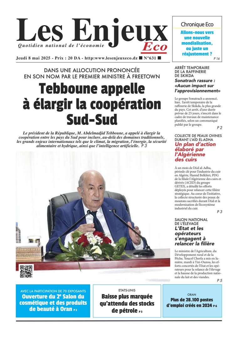 Une du journal Les Enjeux Eco numéro 6631
